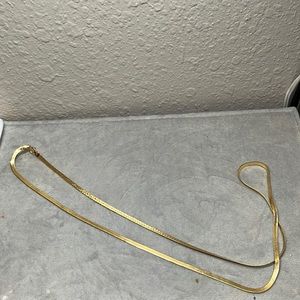 real gold, really nice chain. just don’t wear it ever